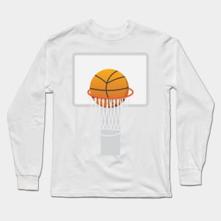 Basketball in basket Long Sleeve T-Shirt